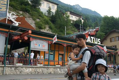 ピラトゥス登山鉄道～世界一の急勾配と展望台（2008年7月30日）