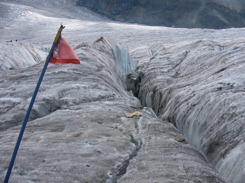 ゴルナー氷河の横断